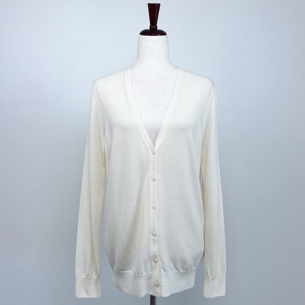 Uniqlo Woolmark Pure Wool Lightweight Knit Long Sleeve V-Neck Long Cardigan